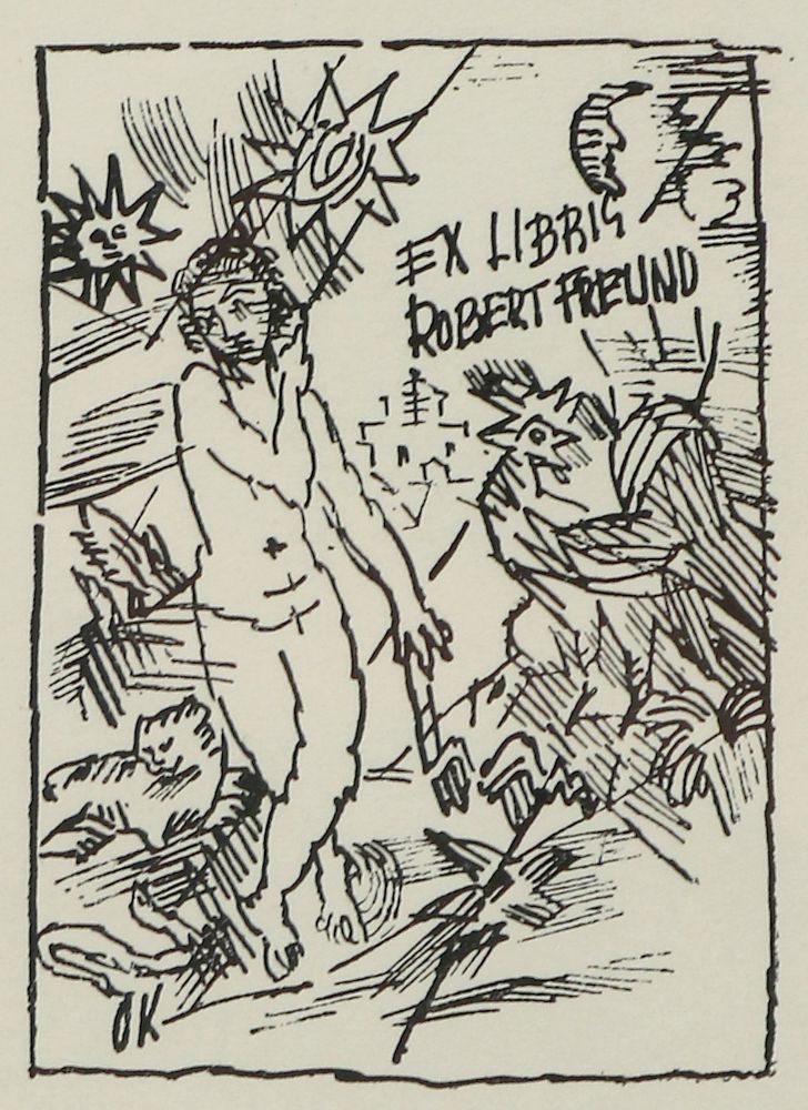 Große Abbildung Nr.1: 134-3814 Kokoschka, Oskar: (Künstlergraphik, Kokoschka, Exlibris)