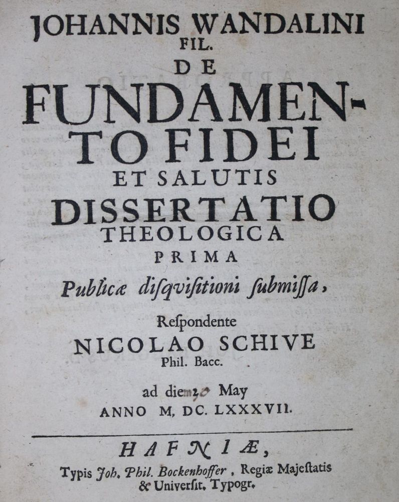Große Abbildung Nr.1: 134-387 Wandal,H.: (Alte Drucke, Handschriften und Theologie)
