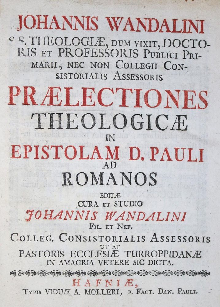 Große Abbildung Nr.1: 134-388 Wandal,J.: (Alte Drucke, Handschriften und Theologie)