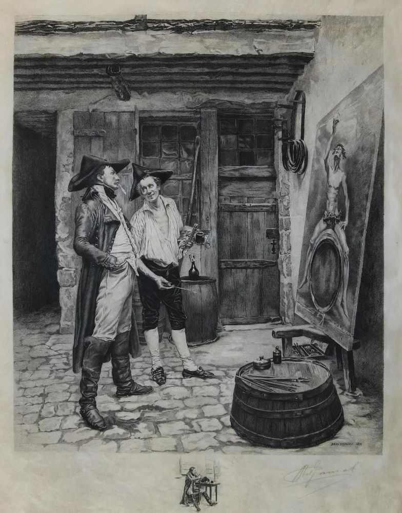 Große Abbildung Nr.1: 134-3949 Meissonier, Jean Louis Ernest: (Künstlergraphik)