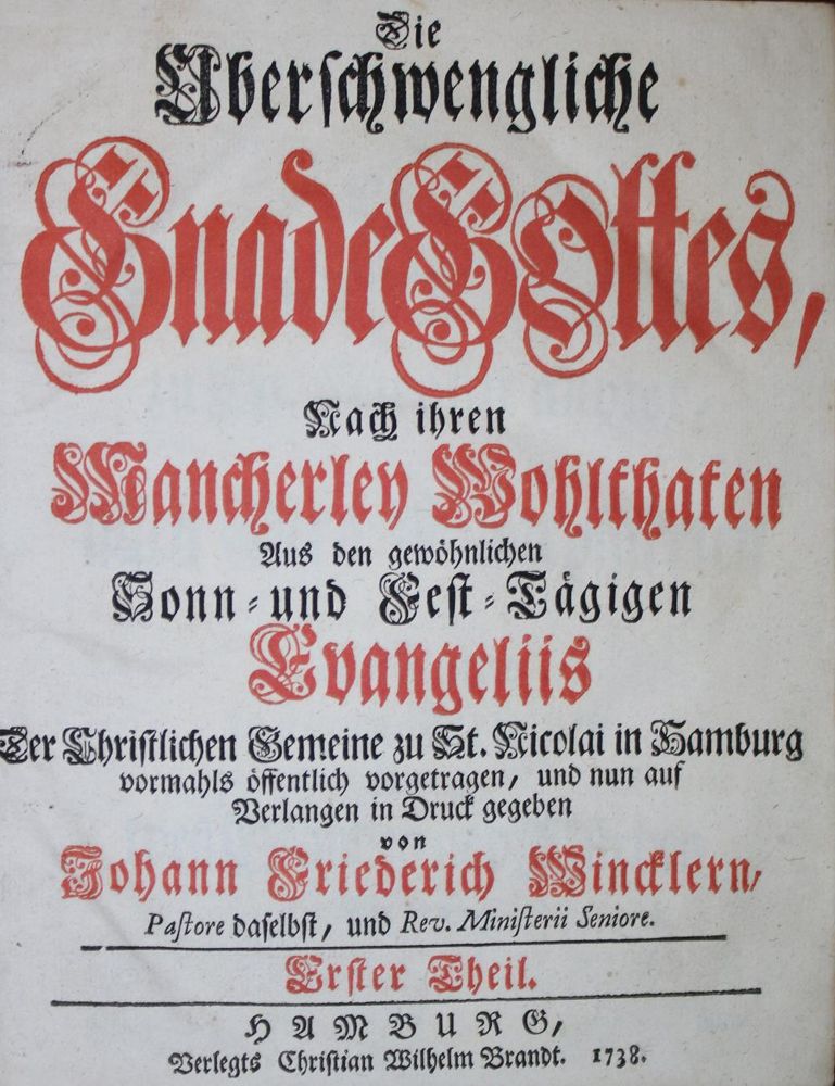 Große Abbildung Nr.2: 134-397 Winckler,J.F.: (Alte Drucke, Handschriften und Theologie)