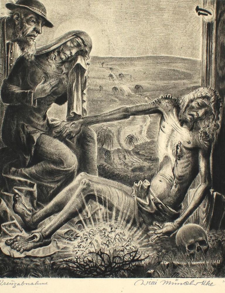 Große Abbildung Nr.1: 134-3990 Münch-Khe, Willi: (Künstlergraphik)