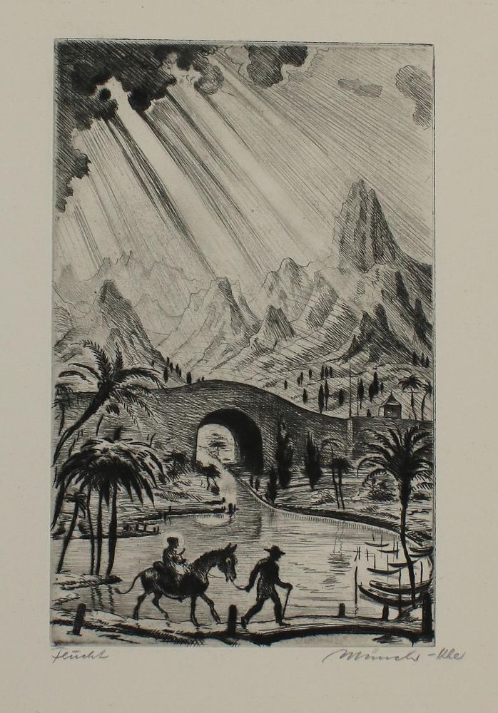 Große Abbildung Nr.1: 134-3992 Münch-K'he, Willi: (Künstlergraphik)