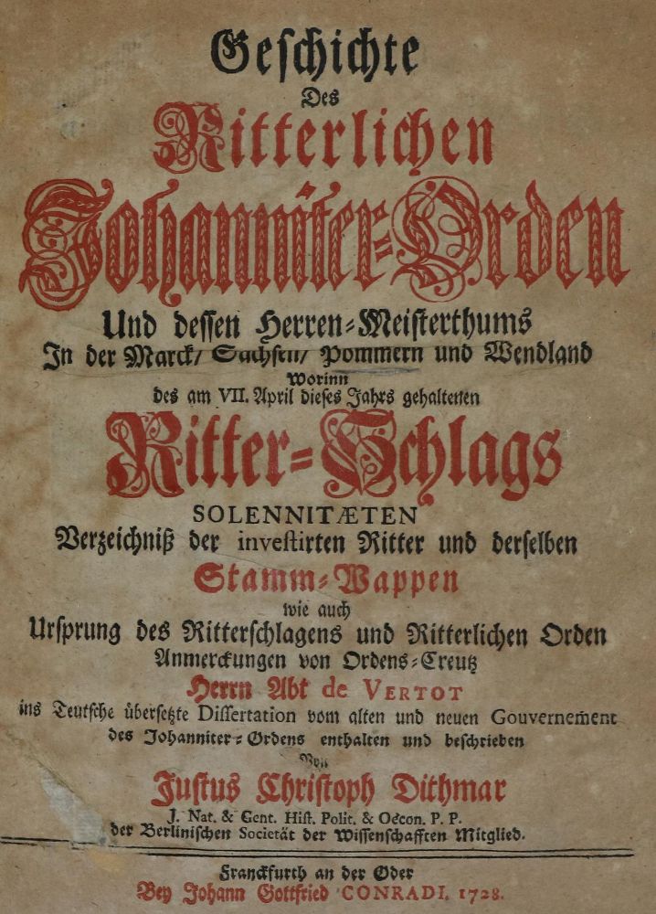 Große Abbildung Nr.1: 134-402 Dithmar,J.C.: (Genealogie und Heraldik)
