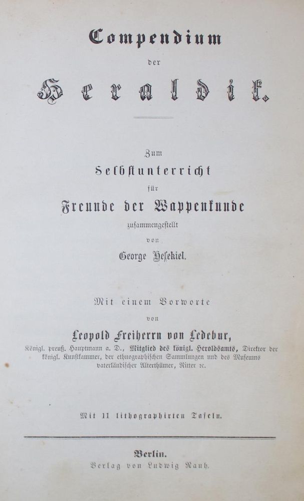 Große Abbildung Nr.1: 134-404 Hesekiel,G.: (Genealogie und Heraldik)