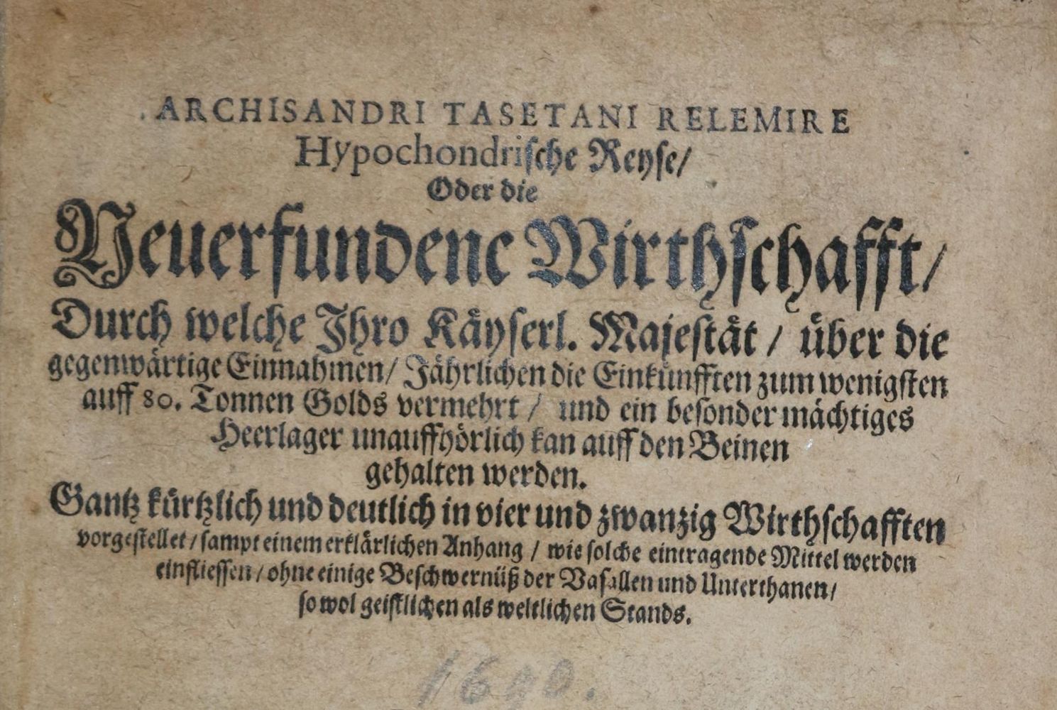 Große Abbildung Nr.1: 134-416 Archisander Tasetanus Relemir (Pseud.).: (Wirtschaft)