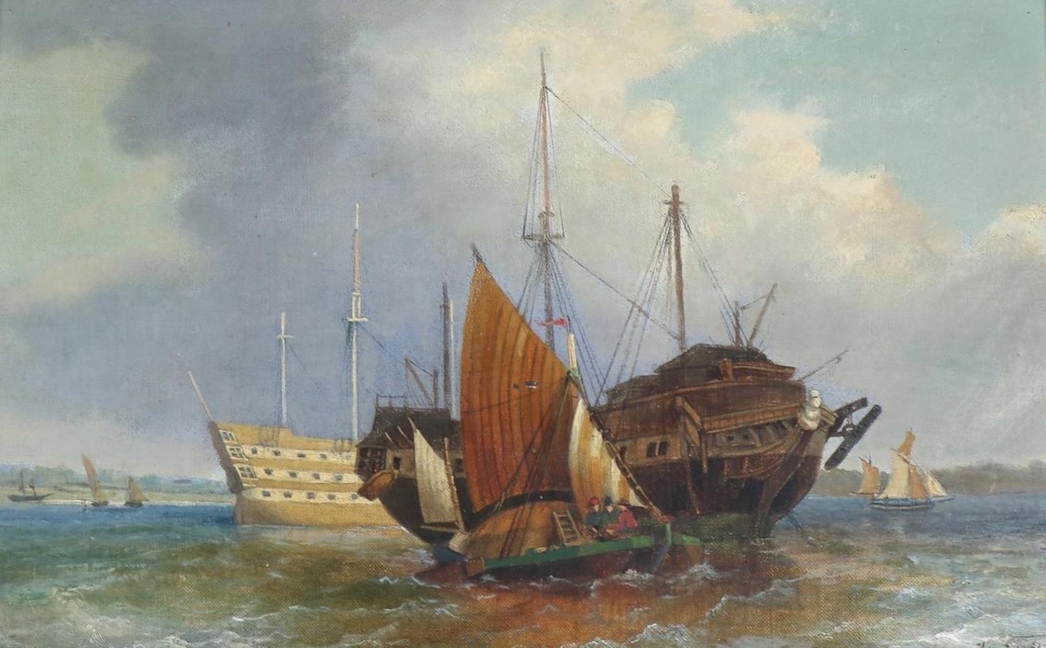 Große Abbildung Nr.2: 134-4210 Segelschiffe.: (Künstlergraphik)