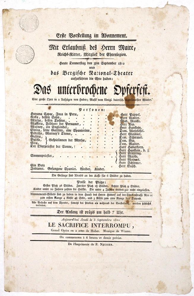 Große Abbildung Nr.1: 134-436 Theaterzettel.: (Film - Theater - Tanz)