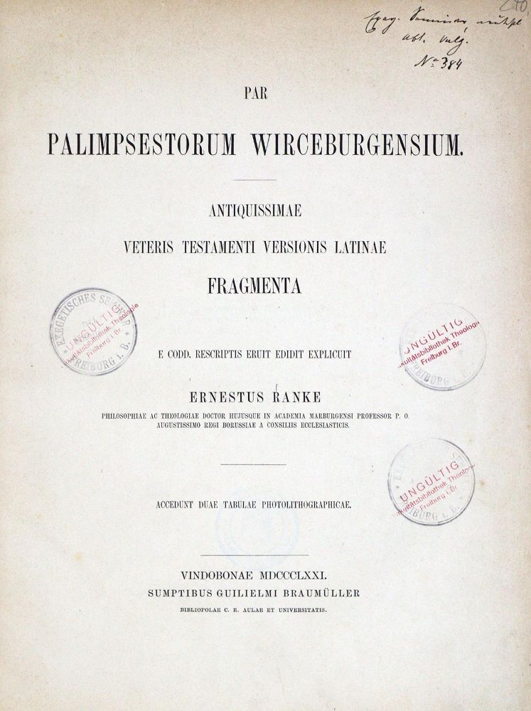 Große Abbildung Nr.3: 134-44 Ranke,E.: (Bibeln)