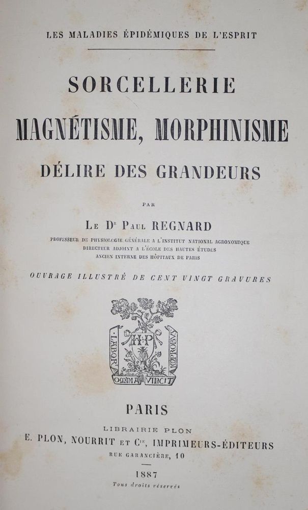 Große Abbildung Nr.1: 134-448 Regnard,P.: (Grenzwissenschaften und Okkultismus)