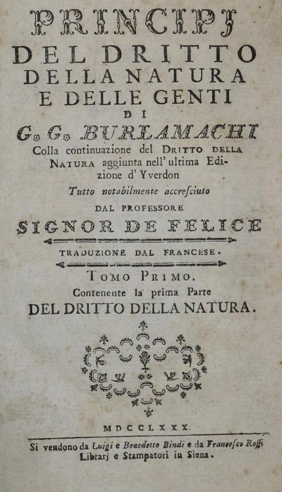 Große Abbildung Nr.1: 134-460 Burlamaqui,J.J.: (Juridica und Kriminologie)