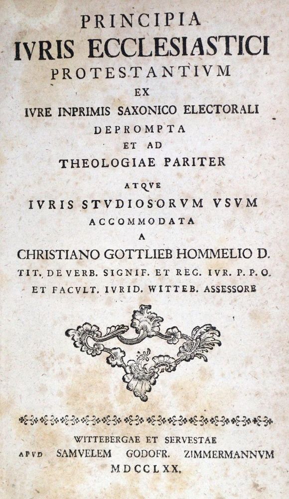 Große Abbildung Nr.1: 134-468 Hommel,C.G.: (Juridica und Kriminologie)