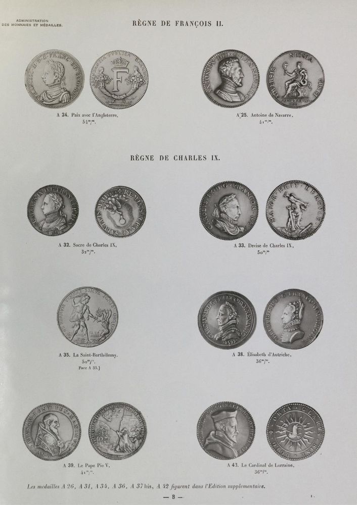 Große Abbildung Nr.1: 134-549 Catalogue Illustre des Medailles en Vente.: (Numismatik u. Siegelkunde, Medaillen)