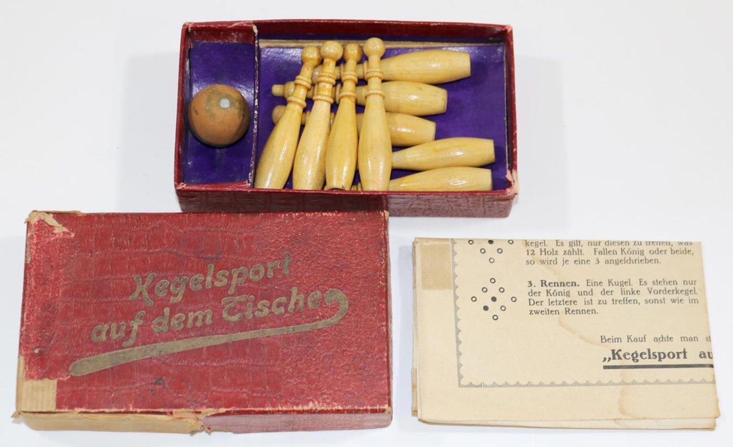 Große Abbildung Nr.1: 134-583 Kegelsport auf dem Tische.: (Spiele)