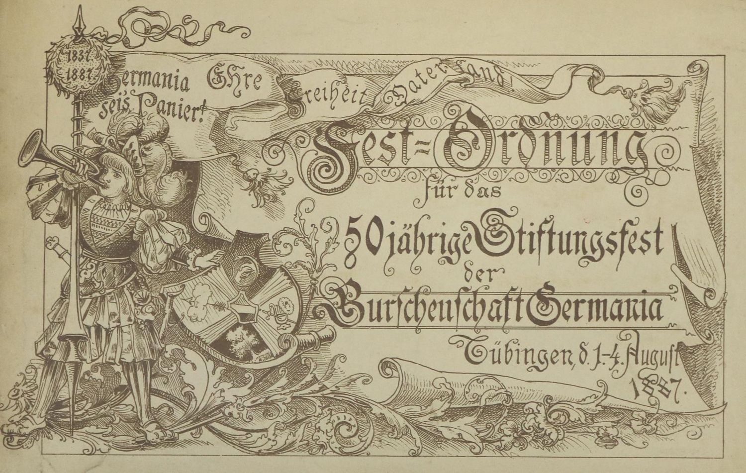 Große Abbildung Nr.1: 134-604 Tübingen.: (Studentika und Hochschulen)