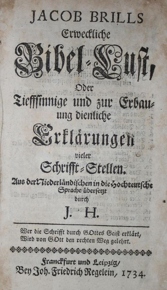 Große Abbildung Nr.1: 134-62 Brill,J.: (Alte Drucke, Handschriften und Theologie)