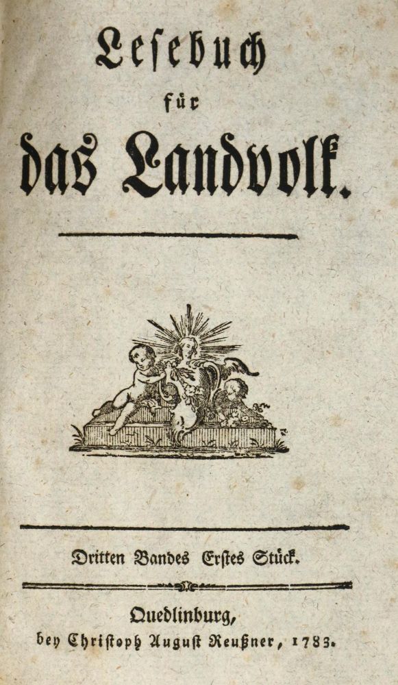 Große Abbildung Nr.1: 134-648 Lesebuch für das Landvolk.: (Land- und Forstwirtschaft, Landwirtschaft)