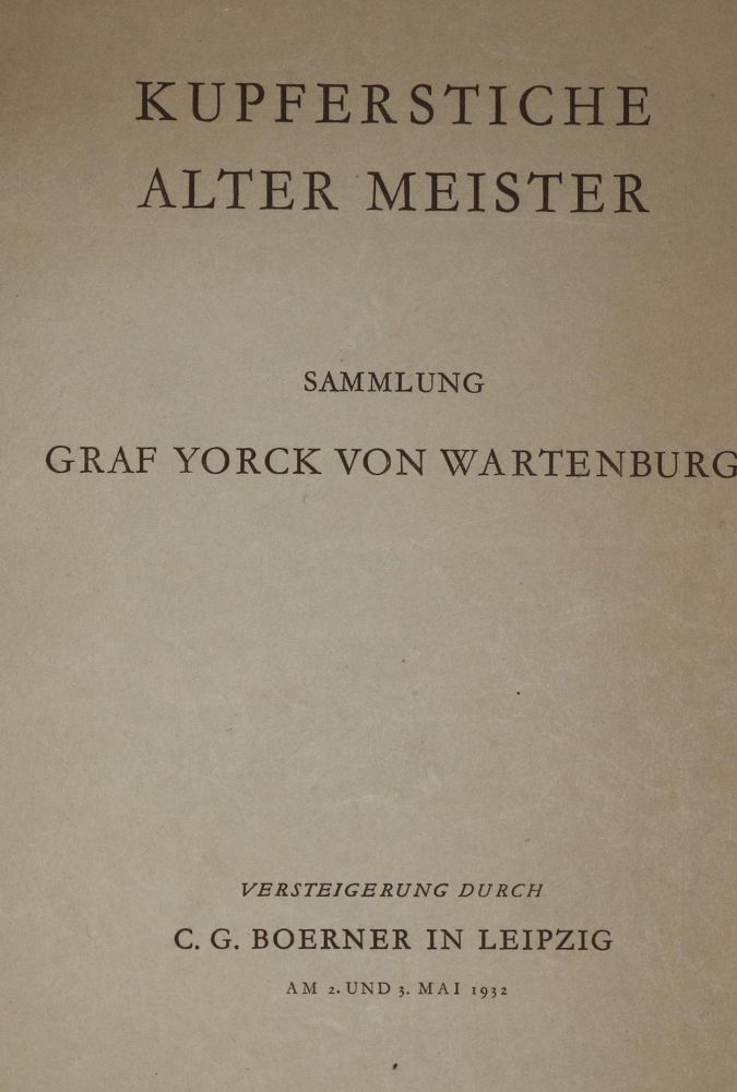 Große Abbildung Nr.1: 134-687 Boerner,C.G.: (Kataloge, Kupferstich)