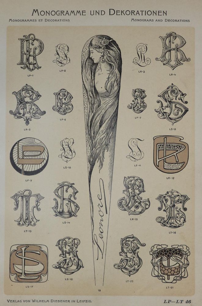 Große Abbildung Nr.1: 134-696 Diebener,W.: (Monogramme)