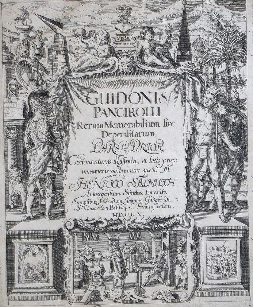 Große Abbildung Nr.1: 134-7 Panciroli,G.: (Amerika, Buchdruck)