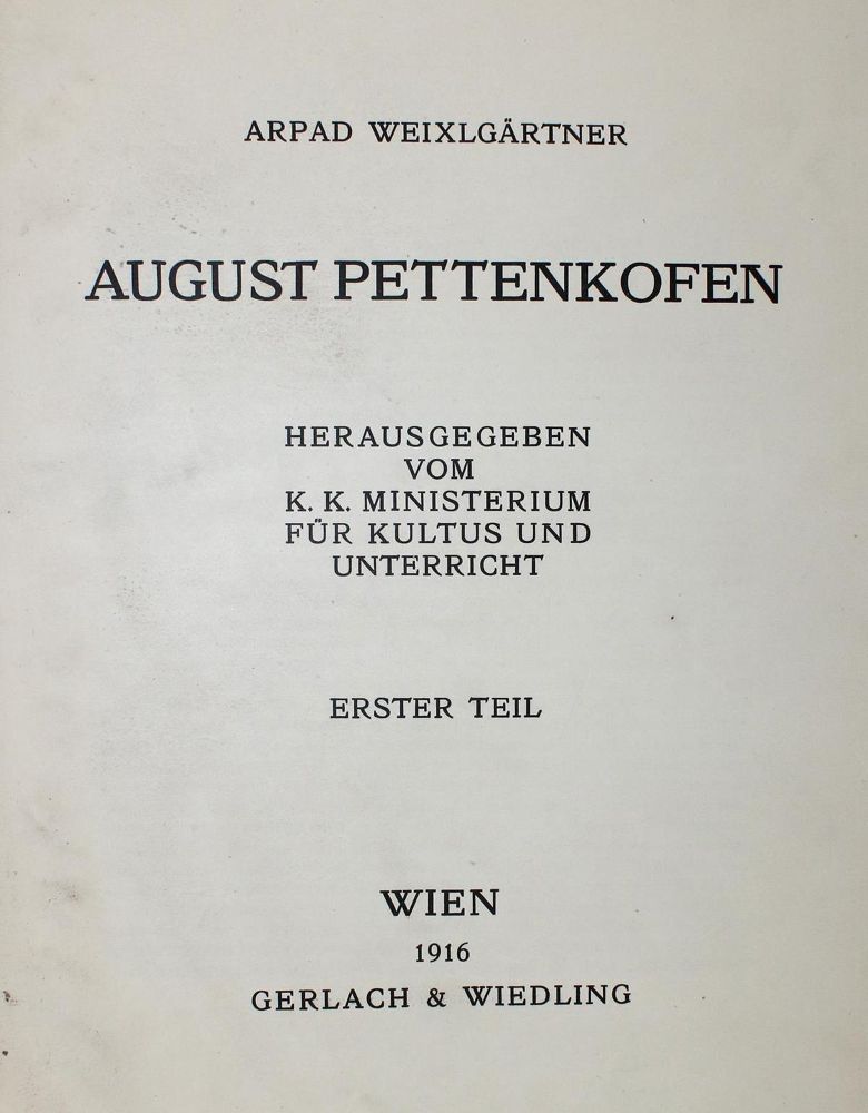Große Abbildung Nr.2: 134-700 Weixlgärtner,A.: (Pettenkofen)
