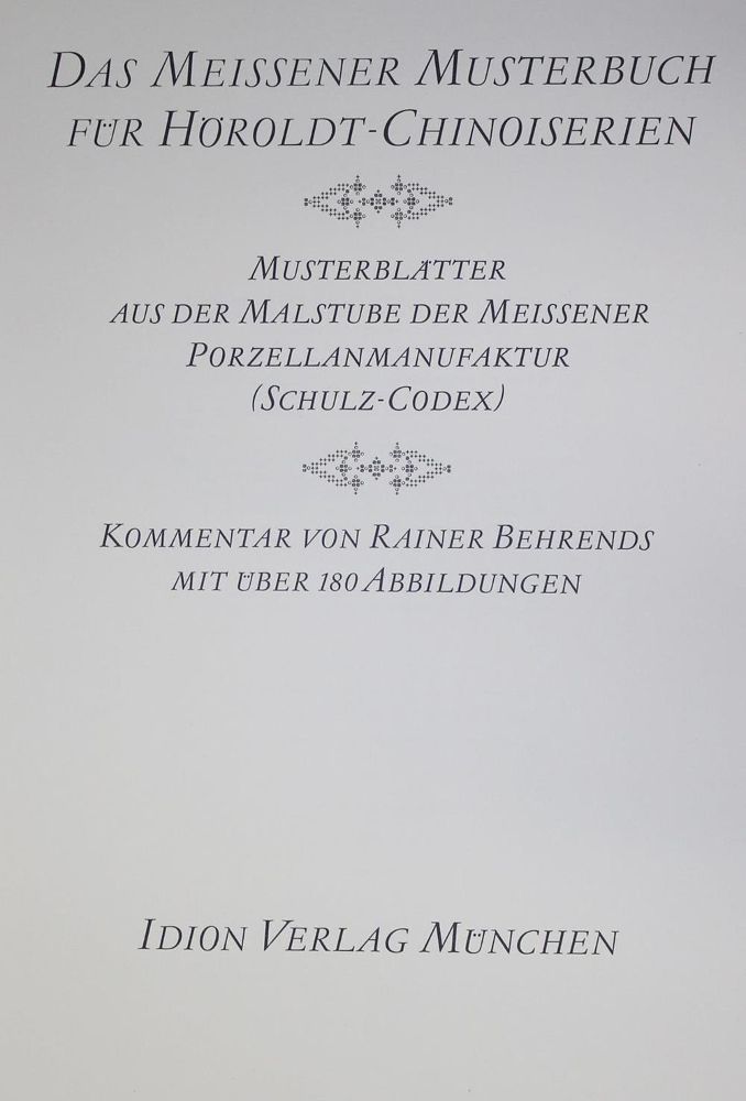 Große Abbildung Nr.2: 134-703 Meissener Musterbuch, Das,: (Porzellan u. Keramik)