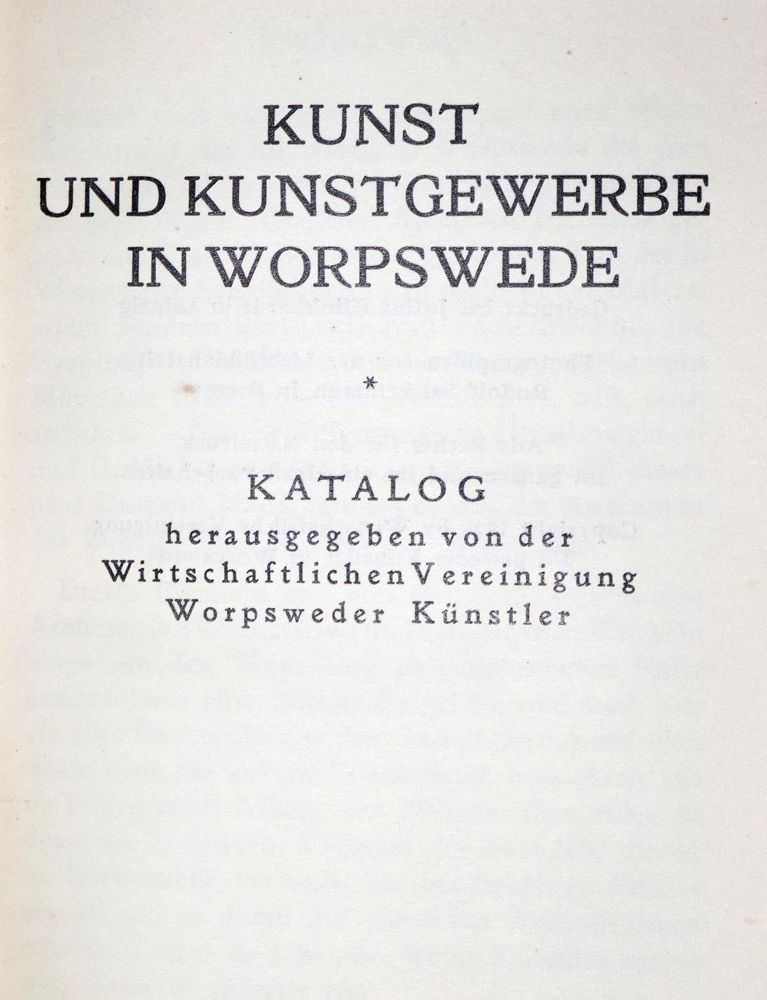 Große Abbildung Nr.1: 134-731 Worpswede.: (Kunstwissenschaft)