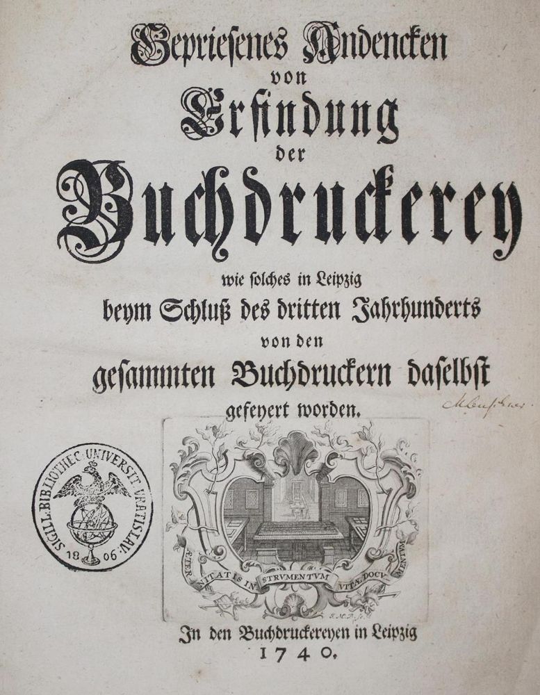 Große Abbildung Nr.1: 134-737 (Leich,J.H.).: (Buchdruckerei)