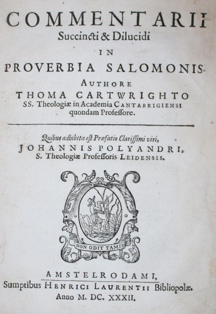 Große Abbildung Nr.1: 134-76 Cartwright,Th.: (Alte Drucke, Handschriften und Theologie)