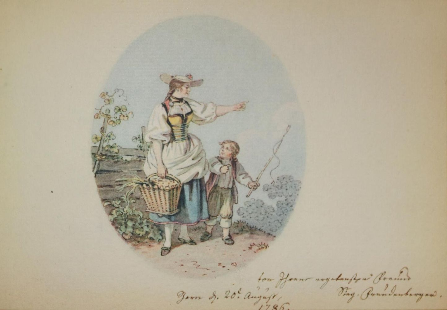 Große Abbildung Nr.1: 134-767 Zingg,A.: (Faksimile, Insel-Verlag)