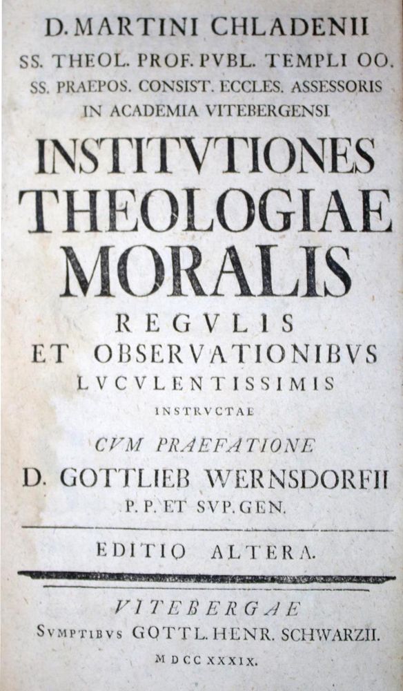 Große Abbildung Nr.1: 134-78 Chladni,M.: (Alte Drucke, Handschriften und Theologie)