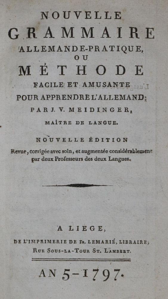 Große Abbildung Nr.1: 134-797 Meidinger,J.V.: (Lexika - Wörterbücher - Sprachwissenschaften)