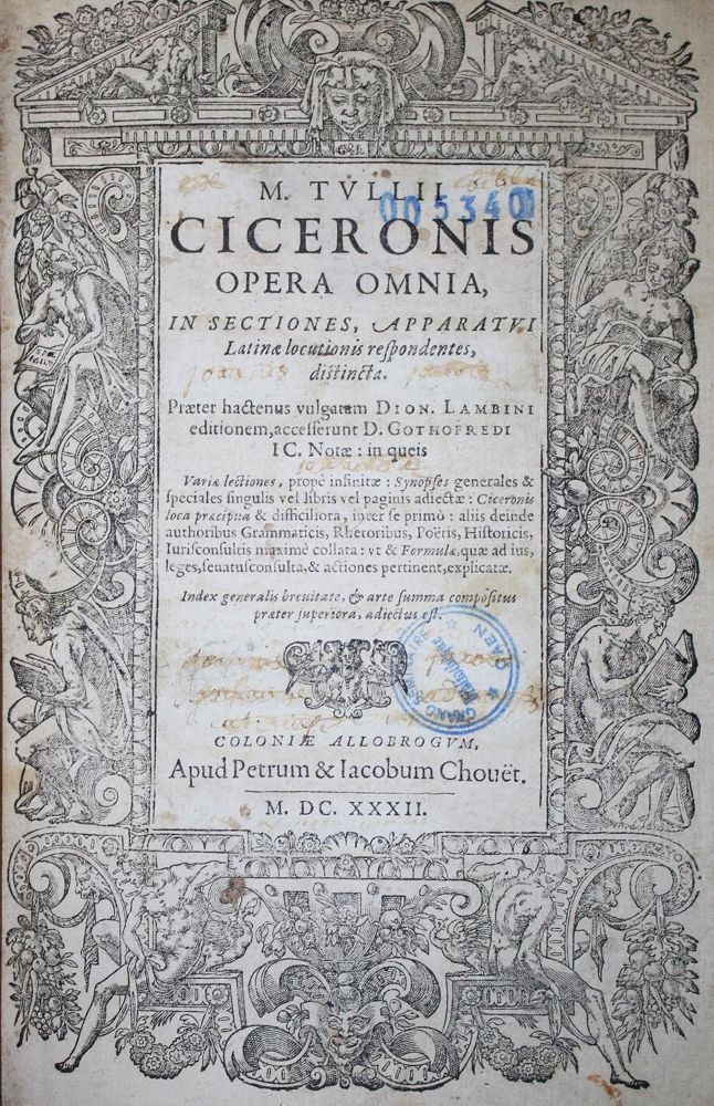 Große Abbildung Nr.2: 134-81 Cicero,M.T.: (Alte Drucke, Handschriften und Theologie)
