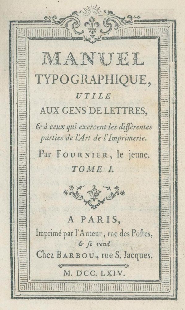 Große Abbildung Nr.2: 134-810 Fournier, P(ierre) S(imon).: (Typographie und Kalligraphie)