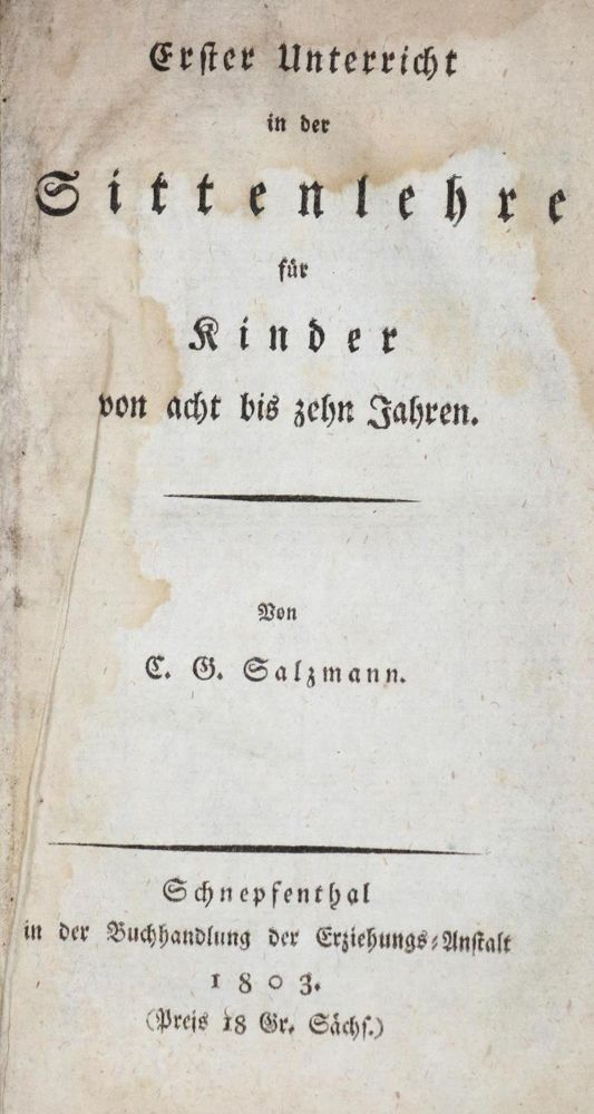 Große Abbildung Nr.1: 134-888 Salzmann,C.G.: (Pädagogik)