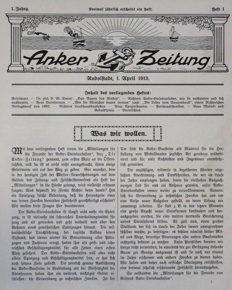 Große Abbildung Nr.4: 134-903 Anker-Zeitung.: (Spiele, Steinbaukasten)