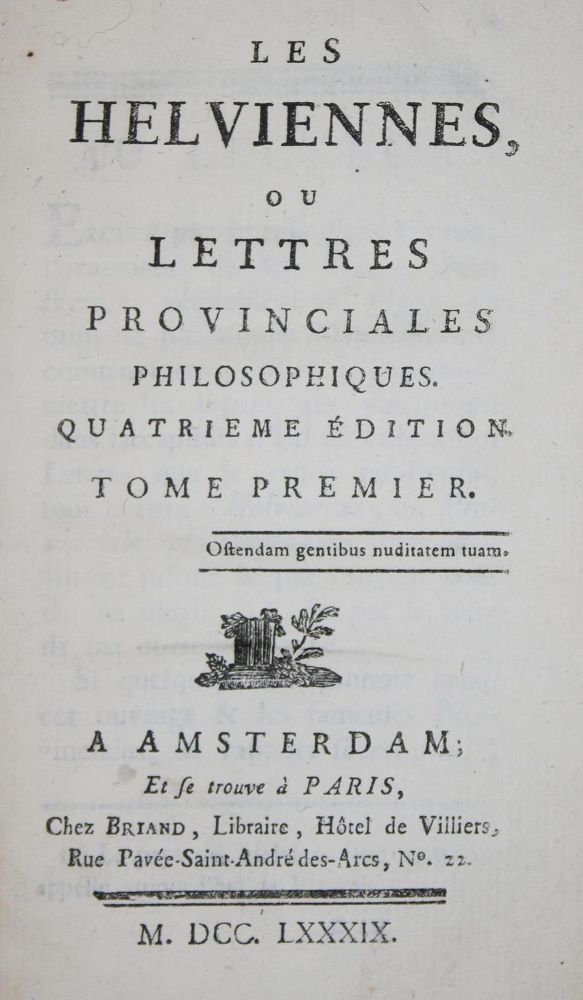 Große Abbildung Nr.1: 134-918 (Barruel,A.).: (Literatur und illustrierte Bücher bis 19.Jahrhundert)