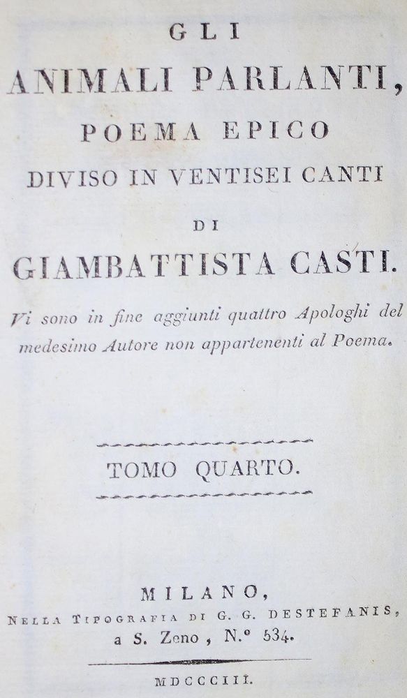 Große Abbildung Nr.1: 134-932 Casti,G.: (Literatur und illustrierte Bücher bis 19.Jahrhundert)