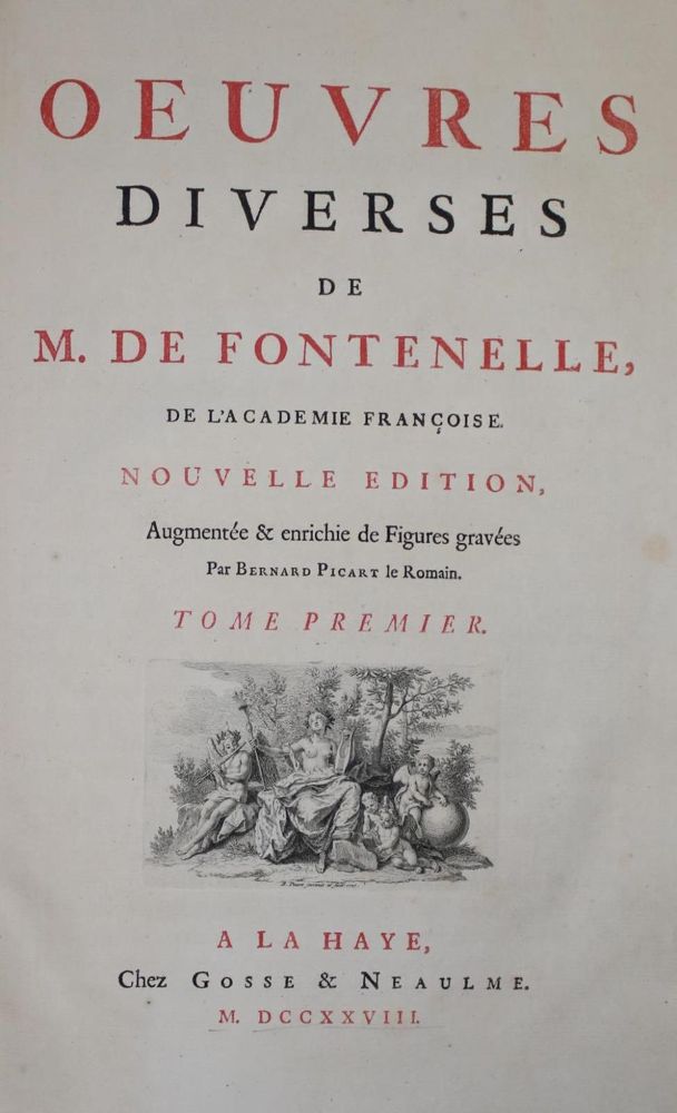 Große Abbildung Nr.1: 134-976 Fontenelle,(B. le Bovier (Bouyer),de.: (Literatur und illustrierte Bücher bis 19.Jahrhundert)
