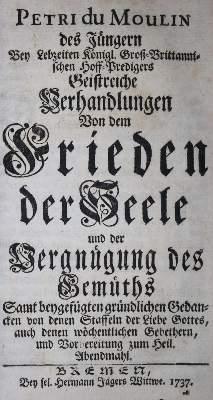 Bild Nr.1: 134-101 Du Moulin,P.: (Alte Drucke, Handschriften und Theologie)