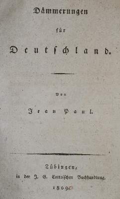 Bild Nr.1: 134-1015 Jean Paul (d.i. J.P.F.Richter).: (Literatur und illustrierte Bücher bis 19.Jahrhundert)