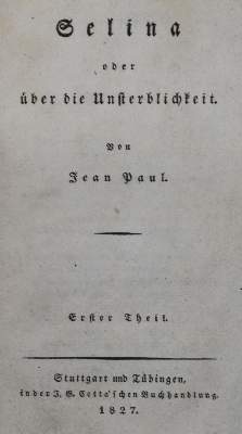 Bild Nr.1: 134-1017 Jean Paul (d.i. J.P.F.Richter).: (Literatur und illustrierte Bücher bis 19.Jahrhundert)