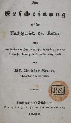 Bild Nr.1: 134-1025 Kerner,J.: (Literatur und illustrierte Bücher bis 19.Jahrhundert)