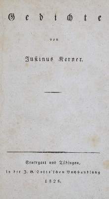 Bild Nr.1: 134-1026 Kerner,J.: (Literatur und illustrierte Bücher bis 19.Jahrhundert)