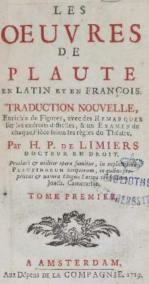 Bild Nr.2: 134-1075 Plautus,(T.M.): (Literatur und illustrierte Bücher bis 19.Jahrhundert)