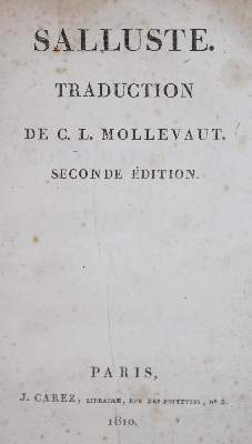 Bild Nr.1: 134-1090 Sallustius Crispus,G.: (Literatur und illustrierte Bücher bis 19.Jahrhundert)