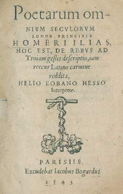 Bild Nr.1: 134-111 Eobanus Hessus, Helius.: (Alte Drucke, Handschriften und Theologie)