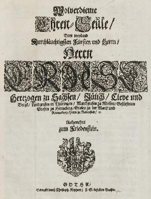 Bild Nr.2: 134-112 Ernst der Fromme, Herzog von Sachsen-Gotha.: (Alte Drucke, Handschriften und Theologie)
