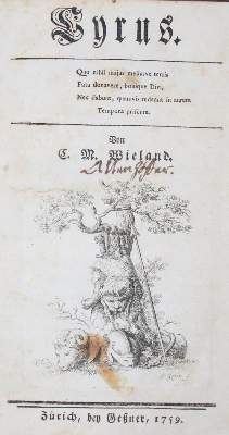 Bild Nr.1: 134-1144 Wieland,C.M.: (Literatur und illustrierte Bücher bis 19.Jahrhundert)