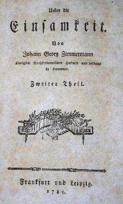 Bild Nr.1: 134-1153 Zimmermann,J.G.: (Literatur und illustrierte Bücher bis 19.Jahrhundert)